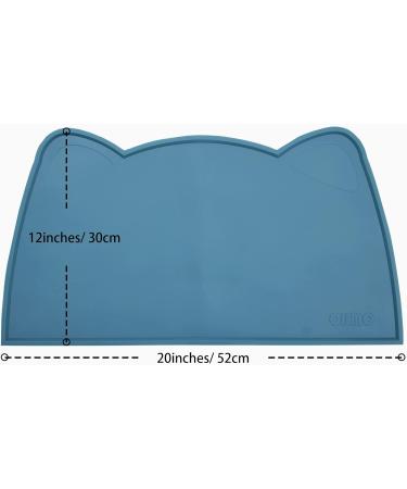 Ohmo Non-Slip Bowl Pad for Small Dogs & Cats | Waterproof Silicone Base Blue-Green 52x30cm - Best International Shipping - Buy Online on GoSupps.com