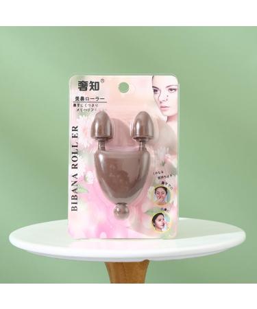 Roller massage device massage nose cosmetic massage wheel massage device scrollrad tools Small scooter massage device 2 in 1 coffee single -colored