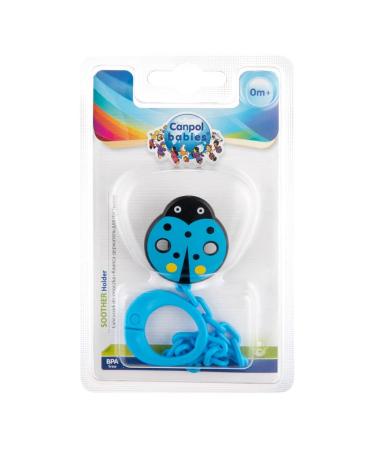 Pacifier chain motif ladybug green