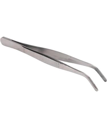 Tweezers Tool Portable Erosion Resistant Stainless Steel Tip Tweezers with Serrated Edge Easy to Clean for Watch Repair Bag (Curved Round Tip) - Buy Online on GoSupps.com