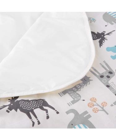 75x120cm 3-Layer Baby Urine Pad - Breathable Waterproof Nappy Liner Diaper Changing Mat - Beige Deer Design - Buy Online on GoSupps.com