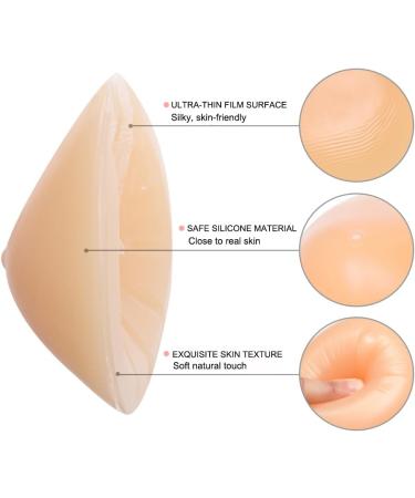 Festvina Triangle Silicone Mastectomy Prosthesis - A Cup Breast Enhancer & Concave BH Pad (500g Couple) - Buy Online on GoSupps.com