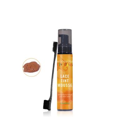 Lace Tint Mousse Tinting Foam Melting Hair Mousse for Your Lace Wig and All Hair Types (Medium Brown)