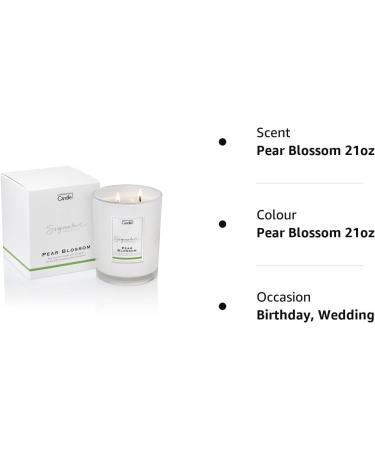 Luxury Scented Candles Gift for Women - Pear Blossom | 65 Hours Burn Time | Hotel Collection By The Copenhagen Company | 21oz - Buy Online on GoSupps.com