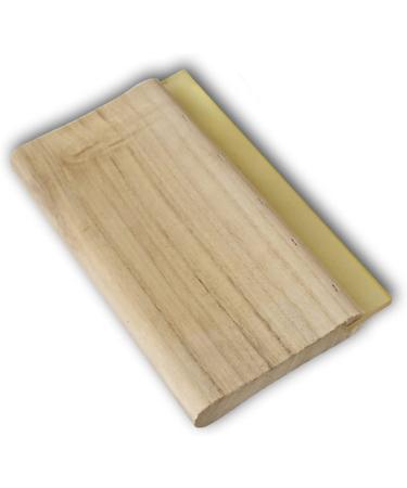INTBUYING Screen Printing Squeegee Ink Squeegee Wooden Water Scraper 65 Durometer 6.3inches Long 4 inches Wide with Rubber Blade and Wooden Handle 6.3 inches long - Buy Online on GoSupps.com
