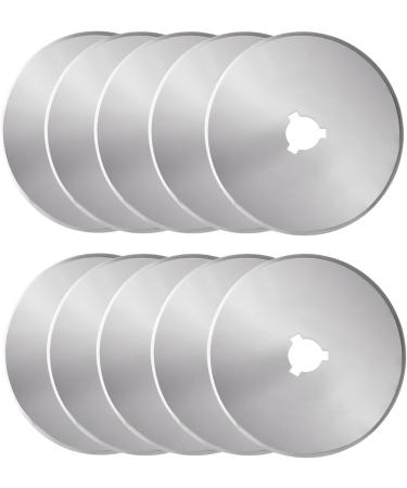 WhisperDream 60mm Rotary Cutter Blades - 10 Pack Replacement Blades for Sewing, Quilting, Fabric, and Crafts - Trefoil Hole-60mm - Buy Online on GoSupps.com