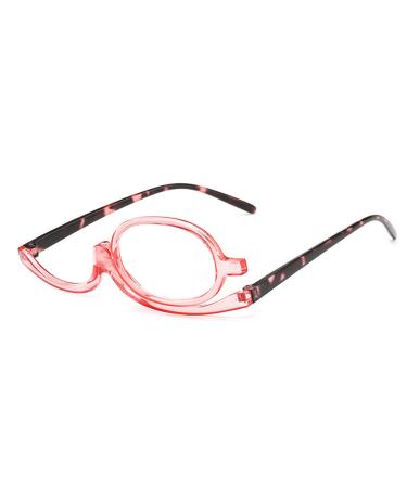 Monolent make-up glasses Sorty rotating and foldable make-up glasses women reading glasses for make-up glasses make-up glasses with reversible lens +2.50 pink