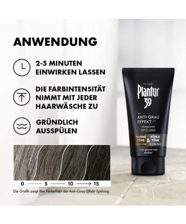 Dr AS Plantur 39 AntiGrey Coloring Conditioner 1 x 150 ml Conditioner for Dark Hair Gently Conceals Gray Hair Permanent Coloring Rinse 150 ml 1er Pack - Buy Online on GoSupps.com