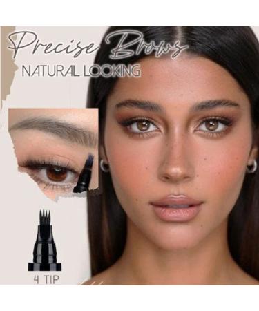 Materialm Magical Waterproof Brow Pen - 4 Tipped Microblading Eyebrow Pencil in Dark Brown - Buy Online on GoSupps.com