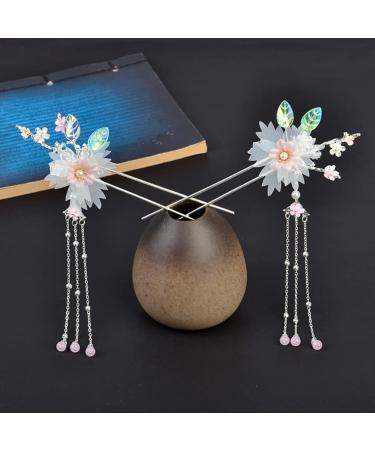 OSALADI 1 Set Hairpin Earring Set Flower Tassel Hairpins Dangle Earrings Flower Pearl Side Comb Dangle Rhinestone Earrings Floral Headpiece Flower Tassel Hair Fork Sweet China Miss Alloy - Buy Online on GoSupps.com