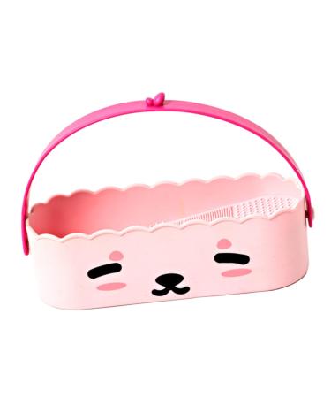 Makeup Brush Cleaner Bowl Cleaning Drying Holding Silicone Organizer Cosmetic Brushes Cleaning Tool for Home Bathroom Salon pink