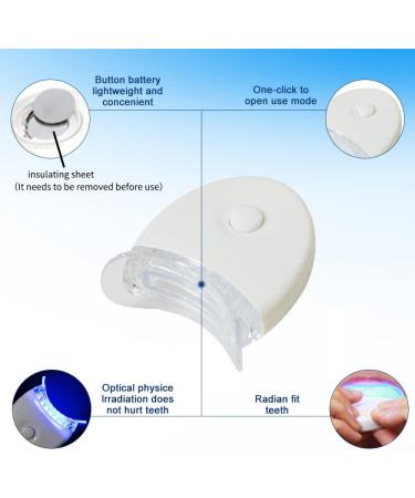 Teeth Whitening Kit with LED Light - Non Sensitivity Gel - 10pcs - 9X3ml & 1X3ml - 3X Silicone Mouth Trays - Buy Online on GoSupps.com