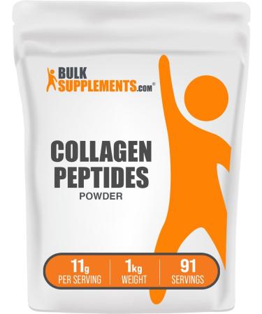 BulkSupplements.com Collagen Peptides Powder - Bovine Collagen Powder Powdered Collagen Supplement - Hydrolyzed & Gluten Free 11g per Serving 1kg (2.2 lbs) (Pack of 1) 2.2 Pound (Pack of 1)