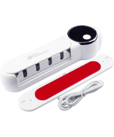 Good Connections UV-C Toothbrush Disinfection Station for 4 Toothbrushes - White | 22.5 x 4.2 x 6.7 cm | UVC Sanitizer for Clean Oral Hygiene - Buy Online on GoSupps.com