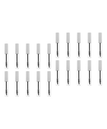 Beavorty 20 Pcs Eyelash Tube Mascara Bottles Mascara Wand Tube Empty Eyeliner Tubes Cosmetic Plastic White