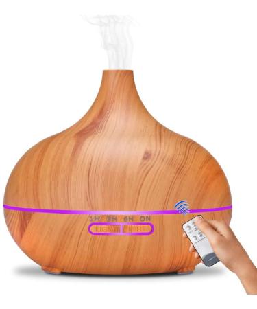 Essential Oil Diffuser Aromatherapy Humidifier Diffuser for Essential Oils with 7 LED Light Colors Timer and Auto-Off Safety Switch for Bedroom Home - 550ML