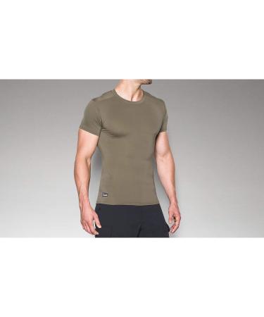 Under Armour Men's HeatGear Tactical Compression Short-Sleeve T-Shirt - Federal Tan/White - X-Small - Buy Online on GoSupps.com