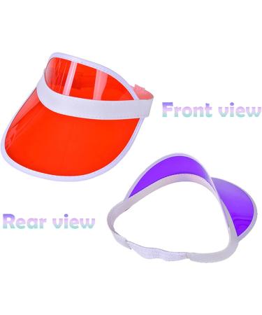 Loccy 6-Piece Unisex Solar Visor Hat | 80s Retro Transparent Sun Cover for Golf Tennis & Poker Parties - International Shipping Available - Buy Online on GoSupps.com