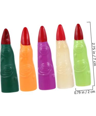 FRCOLOR 50 Pcs Fake Finger Cot Witch Fake Finger Nail Vampire Costume Nails Finger Nails for Halloween Martian Witch Fingers Halloween Party Costume Favors Fingernail Make up Plastic - Buy Online on GoSupps.com