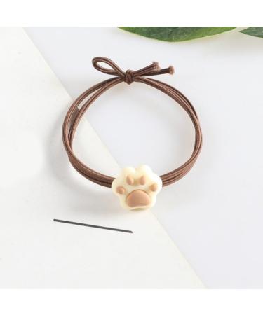 xbiez Cartoon Kitten Paw Style Cat Paw Hair Tie Hair Rope Strong Hold Christmas Costume Cat Paw Cute Hair Rope Non-Slip Beige 1 - Buy Online on GoSupps.com