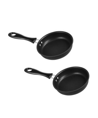 Zerodeko 4 Pcs Omelet Pan Tamagoyaki Frying Pan Steak Cooker Non Stick Skillets Breakfast Griddle Square Pan Non- Stick Frying Camping Griddle Pancakes Saucepan Egg Cooking Pot Mini Iron 25X12X2.8CMx2pcs Blackx2pcs