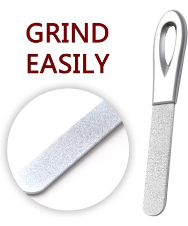 Professional Metal Nail Files Sided Nail Care Accessories Toenails Manicure Files for Salon and Home - Buy Online on GoSupps.com