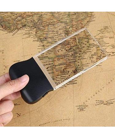 Magnifying Glasses Vision aids Magnifying Glass for Reading Magnifying Glass with Light Handheld Rectangular 3 LED Light 2X Magnifier Rimless Distortion-Free Lens Stationery Office Supplies 1PCS - Buy Online on GoSupps.com