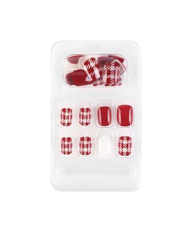 dijiusidy False Nail Perfect Matching Simple to Wear Fingernail Full Coverage Press Type Strong Viscosity Adjustable Paster Type 2 F741 Type 2 F741