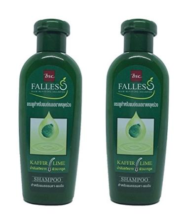 2 x BSC FALLES KAFFIR LIME SHAMPOO for Hair Fall  Loss  Thin Bald Falling For Normal Hair - Oily Hair  90 ml.  Travel Size  Made in Thailand by MA