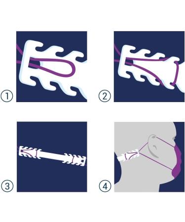 Starlim Silicone Masking Hook - Adjustable Mask Holder & Extension for FFP2/KN95 Masks - 5-Pack Transparent - Buy Online on GoSupps.com