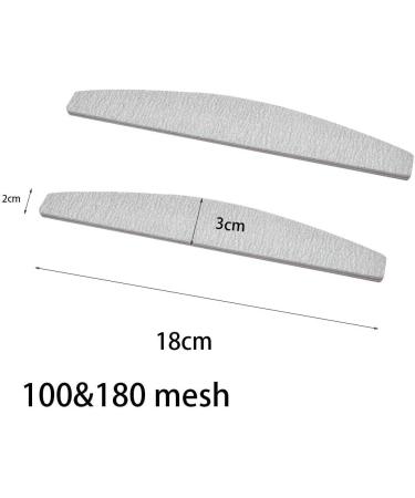 BUYGOO 50 Pcs Professional Nail Files 100/180 Grit Double Sided Emery Board Nail File Acrylic Gel Natural Nail Styling Tools Pet Grooming Tools for Home and Salon Use - Buy Online on GoSupps.com
