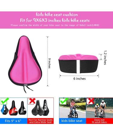 Kids Gel Bike Seat Cushion Cover | Breathable Memory Foam Saddle Pad for Children | Water & Dust Resistant | Pink | Liyamobu - Buy Online on GoSupps.com