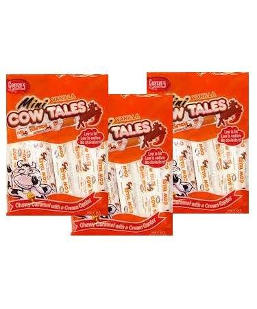 Goetze's Mini Vanilla Cow Tales, 4 Ounce Bag (Pack of 3)