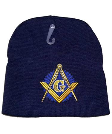RFCO 8" Freemason Masonic Embroidered Winter Beanie Skull Cap Mason hat One Size Multi