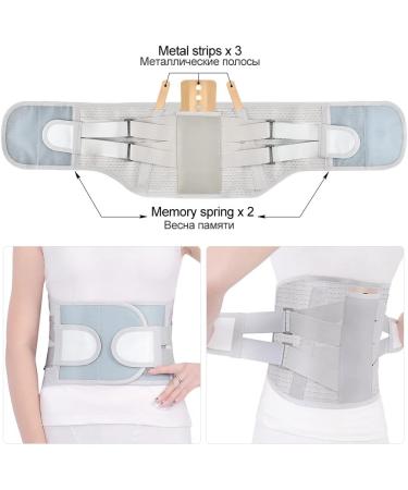 Orthopedic Lumbar Support Belt Lumbar Disc Herniation Protection Brace Belt Magnetic Therapy Back Belt with Self-Heating Pads (Color : Gray Size : X-Large) Black X-Large - Buy Online on GoSupps.com
