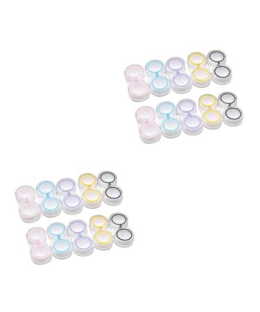 Veemoon 30 pc lens holder carrier bag for contact lens eye contact case decorative contact lens container holder for lens tanks lens tan