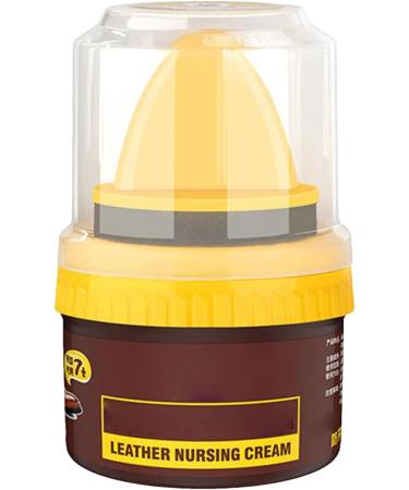 manting Leather Repair Cream Liquid Shoe Polish | Shoe Cream With Sponge Applicator | 50ml Leather Shoe Polish With Sponge Applicator | Shoe Cream Shoe Polish Kit | For Sofas Furniture Car Interiors Brown - Buy Online on GoSupps.com