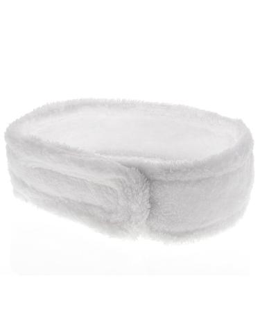 Cosmetic microfiber hairband Kosmetex headband white velcro fastening hair protection for make-up sports yoga 68cm - Buy Online on GoSupps.com