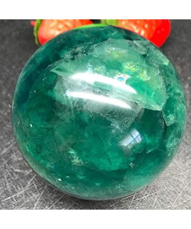 Gemstones for Decoration 50mm Natural Green Fluorite Quartz Crystal Ball Aura Crystal
