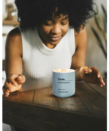 Strong Scented Sandalwood Candle - 11.3 Oz | 50 Hours Burn Time | Elegant Home Decor & Gift for Women - Buy Online on GoSupps.com