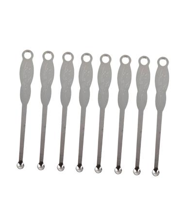 Stainless Steel Ear Spoon 100pcs Ear Cleaner Small Silver Stainless Steel Wax Curette Ear Spoon Ear Pick