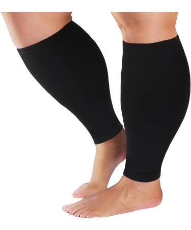 Calf Compression Sleeves for Men & Women - Ultimate Support for Shin Splints Circulation Varicose Veins & Swelling | Plus Size Available - Buy Online on GoSupps.com