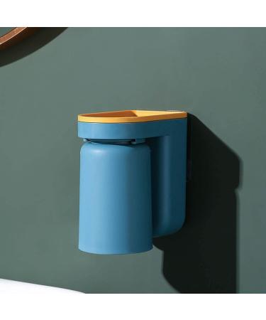 Ventdouce Wall-Mounted Toothbrush Holder - Self-Adhesive Bathroom Organizer with 2 Cups | Stamp-Free Travel-Friendly Blue Design - Buy Online on GoSupps.com