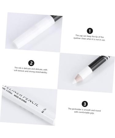PLAFOPE 48 Pcs Eyeliner Pencil White Liner Makeup Liquid Eyeliner Eyeshadow Eyeliners Brow Pen Wooden Pole - Buy Online on GoSupps.com