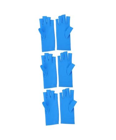 Ipetboom 3 Pairs Nail Gloves Manicure Sleeve Elastic Spandex