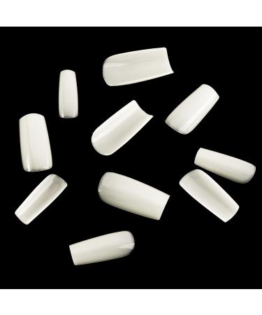 Square Shaped Acrylic Nail Tips 500PCS Full Cover False Nails with Case for DIY Nail Art 10 Sizes square-natural - Buy Online on GoSupps.com