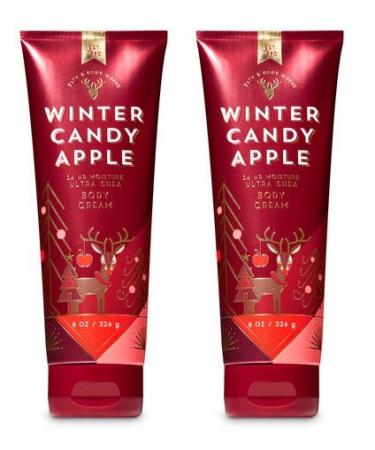 Winter Candy Apple Ultra Shea Triple Moisture Cream Body Lotion - Set of 2 - Bath and Body Works Holiday Traditions
