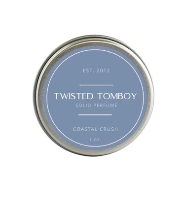 Solid Perfume - Seductive Blend of Sweet Almond Dark Coffee Creamy Tonka Bean Rich Cacao Jasmine Orange Blossom Notes (Coastal Crush)