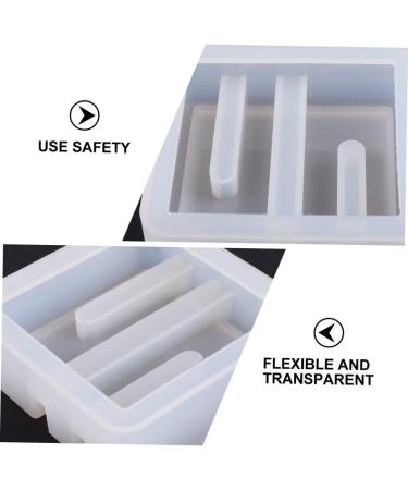 NUOBESTY for Practical Household DIY Tones Holder Molds Shaped Pen Mould Phone Resin Lipstick Square Drip White 9.5X9.5X3CM - Buy Online on GoSupps.com