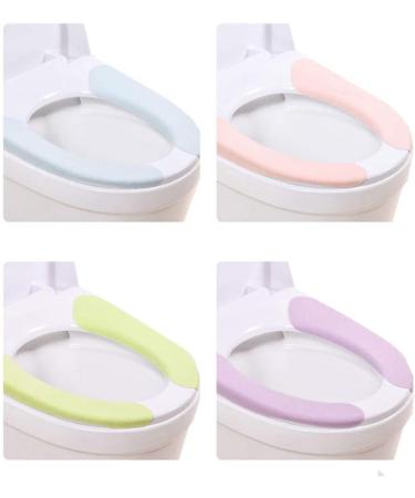Washable Bathroom Toilet Seat Cover Pads | Reusable Cushion 4 Pack for Winter - Buy Online on GoSupps.com